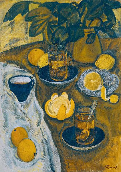 Still life with oranges, unknow artist